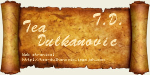 Tea Dulkanović vizit kartica